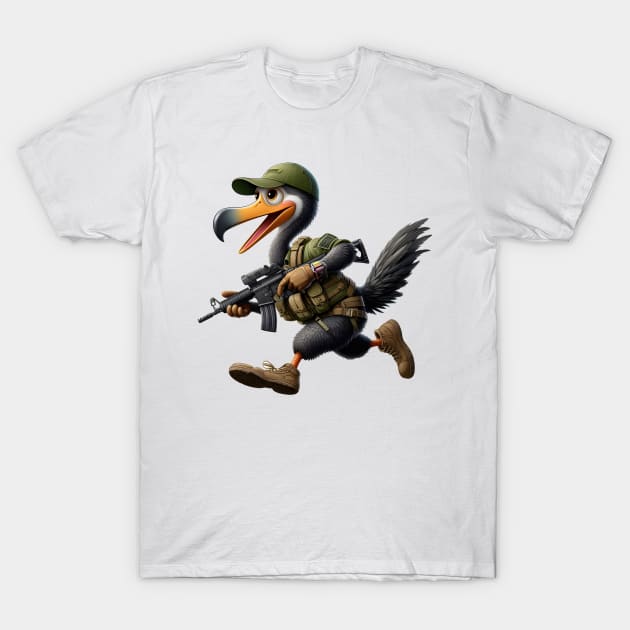 Tactical Dodo Bird T-Shirt by Rawlifegraphic